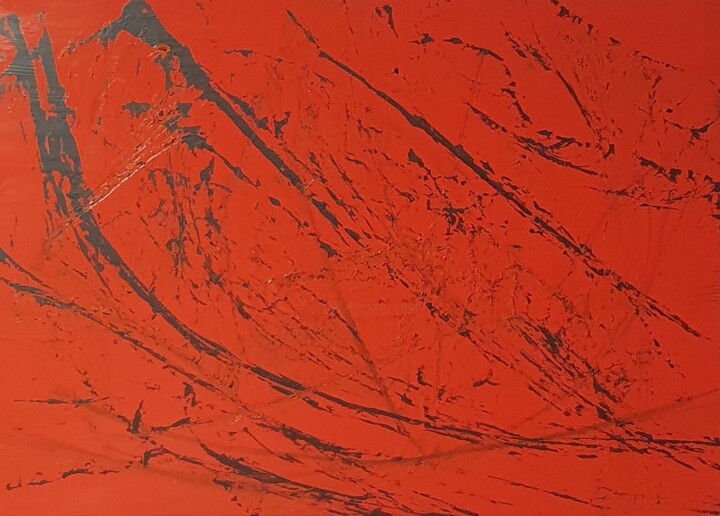Painting titled "Marbré" by Thierry Deluc, Original Artwork, Lacquer