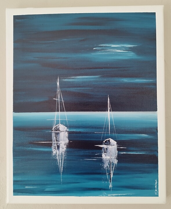 Pittura intitolato "marine" da Thierry Dodrieux, Opera d'arte originale, Acrilico