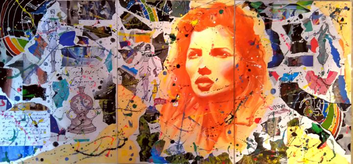 Collages titled "women" by Thierry Dourthe, Original Artwork, Collages