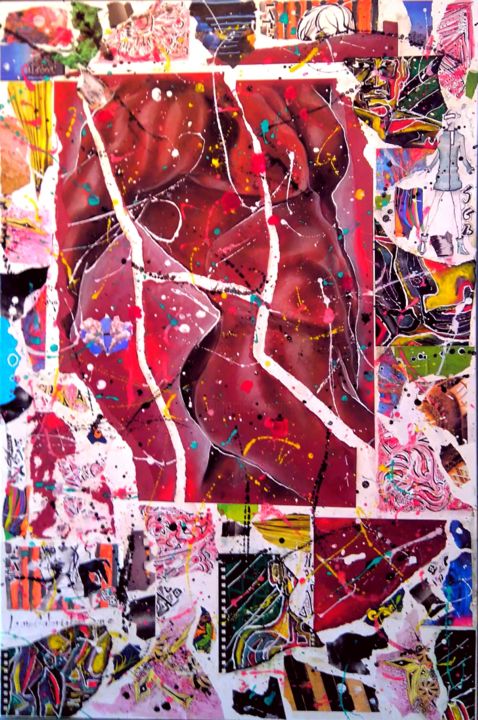 Peinture intitulée "homme avançant" par Thierry Dourthe, Œuvre d'art originale, Acrylique