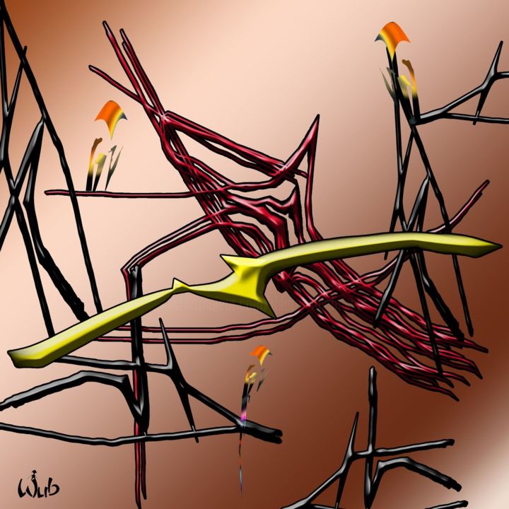 Digital Arts titled "Branches" by Wub, Original Artwork, Digital Painting