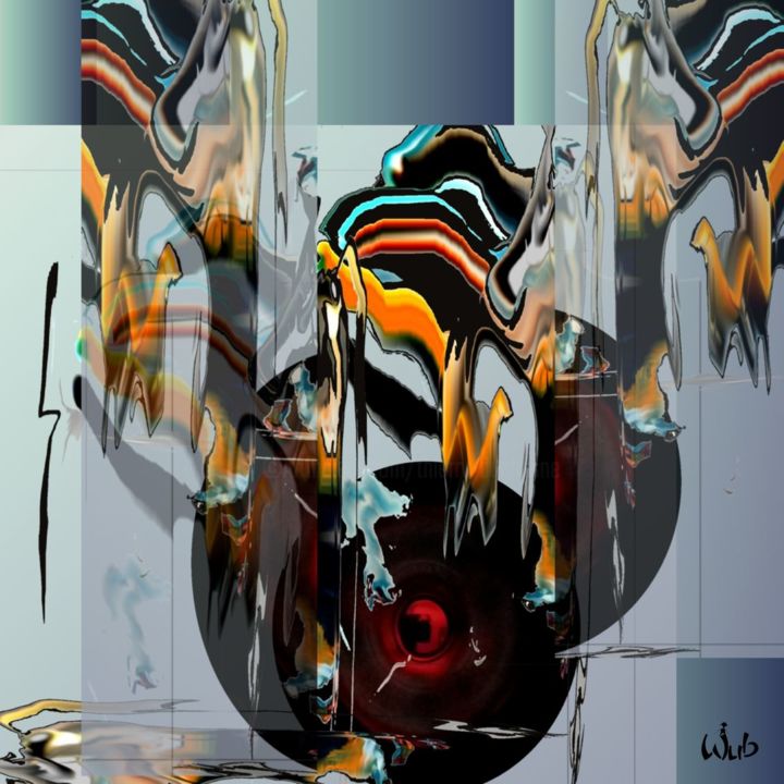 Digital Arts titled "Hand Spiner" by Wub, Original Artwork, Digital Painting