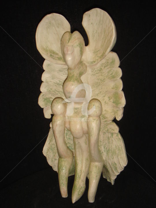Sculpture titled "Sculpture1" by Feu Thierry Duval, Original Artwork, Terra cotta