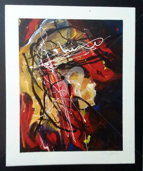 Painting titled "Opression" by Thierry Fromenteau, Original Artwork, Acrylic
