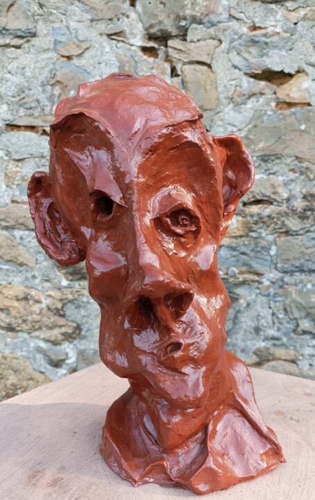 Rzeźba zatytułowany „Emile (C.S.)” autorstwa Thierry Girou, Oryginalna praca, Glina
