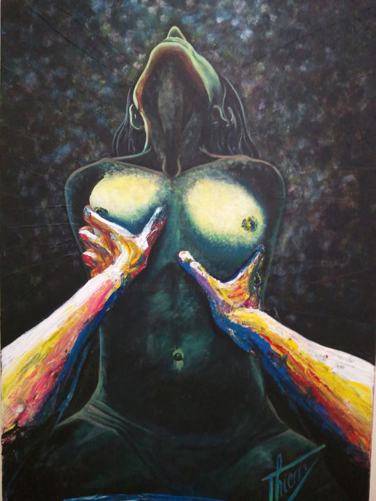 Peinture intitulée "extase" par Thierry Godefroid, Œuvre d'art originale, Huile