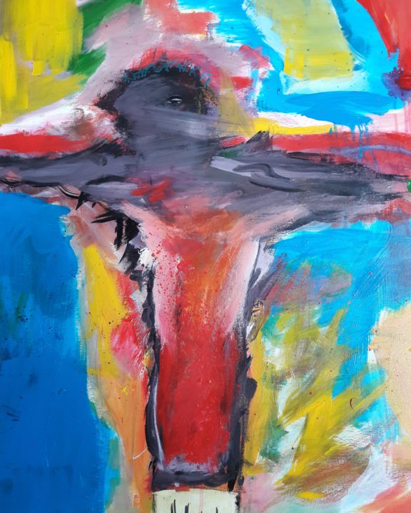"Crucifixion 5" başlıklı Tablo Thierry Marcel Blatt tarafından, Orijinal sanat, Akrilik