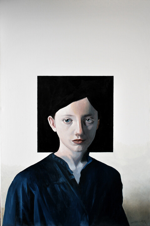 Ζωγραφική με τίτλο "carré noir" από Thierry Marchal, Αυθεντικά έργα τέχνης