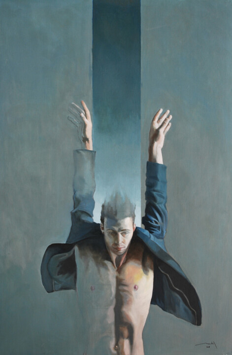Картина под названием "ICARE" - Thierry Marchal, Подлинное произведение искусства, Масло