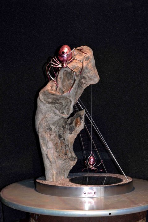 Sculpture intitulée "Phobie" par Mouss, Œuvre d'art originale, Métaux