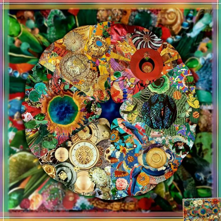 Collages intitolato "Sphere tropicale.jpg" da Thierry Prouvost, Opera d'arte originale