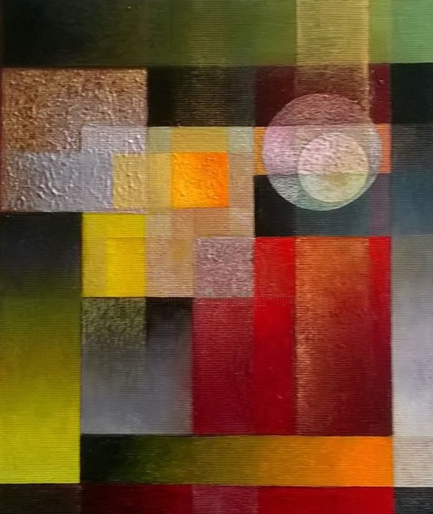 Painting titled "Eclipse 1" by Thierry Robin, Original Artwork