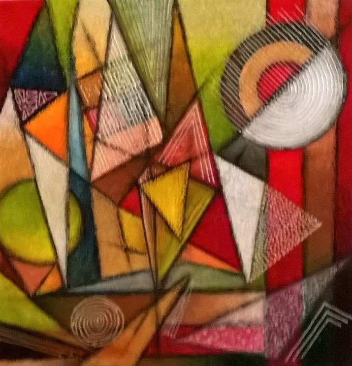 Painting titled "Abstraction 2" by Thierry Robin, Original Artwork