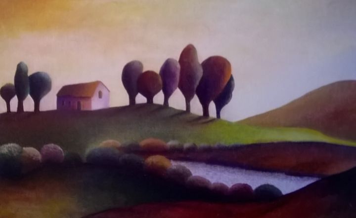 Painting titled "Impression irlandai…" by Thierry Robin, Original Artwork, Gouache