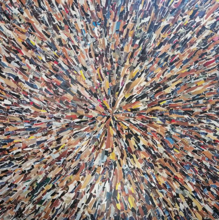 Collages intitulée "Big Bang" par Thierry Spada, Œuvre d'art originale, Collages