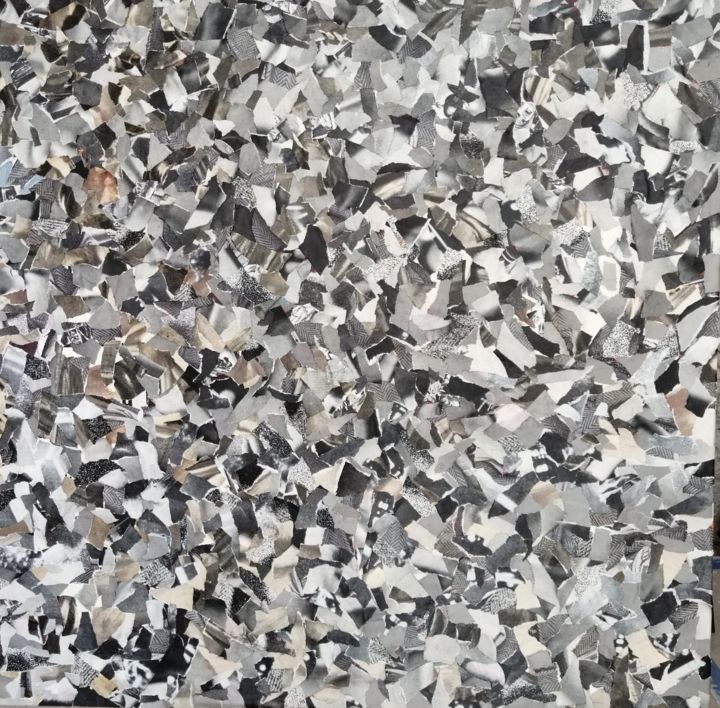 Colagens intitulada "Grey" por Thierry Spada, Obras de arte originais, Colagens