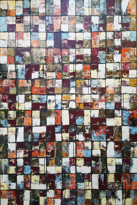 Картина под названием "Jérusalem" - Thierry Trivès, Подлинное произведение искусства, Акрил Установлен на Деревянная рама дл…