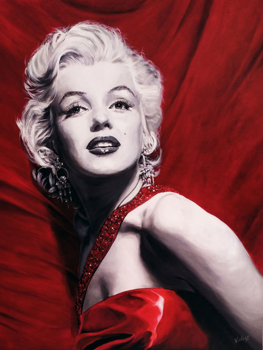Marilyn Monroe, Schilderij door Thierry Villers Artmajeur