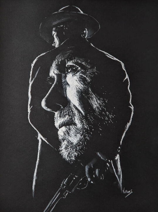 Drawing titled "Unforgiven variatio…" by Thierry Villers, Original Artwork, Chalk