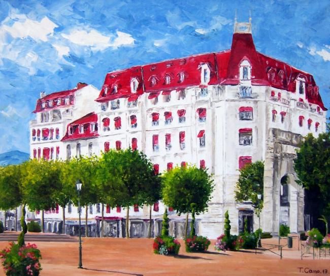 Painting titled "L'Astoria (Aix-les-…" by Thierry Cano, Original Artwork, Oil