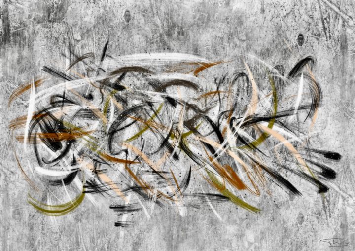 Arte digitale intitolato "Abstraction lyrique" da Thierry Daudier De Cassini, Opera d'arte originale, Pittura digitale