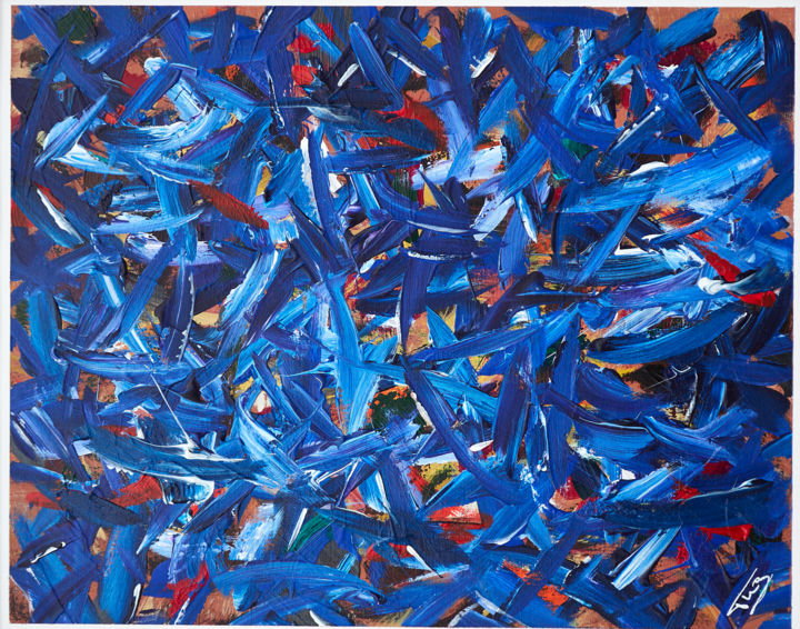 Painting titled "Composition Abstrac…" by Thierry Daudier De Cassini, Original Artwork, Acrylic