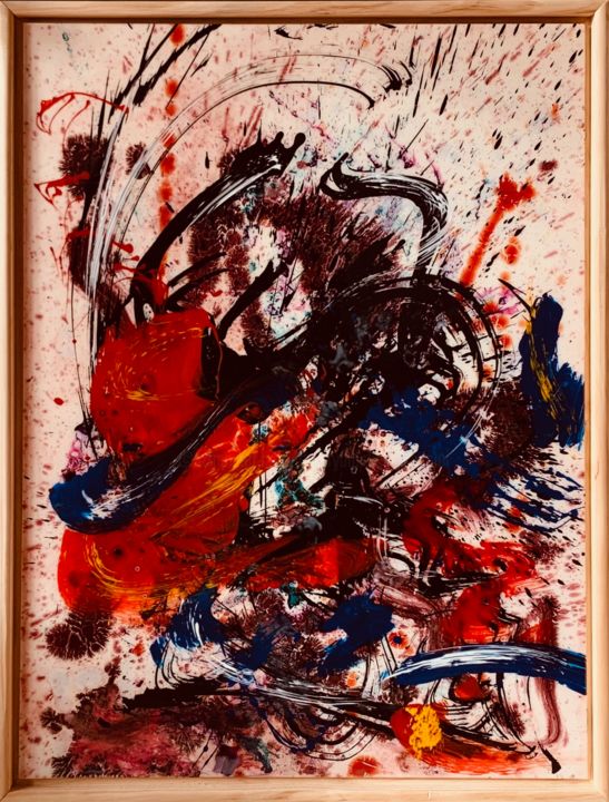 Peinture intitulée "Abstraction Lyrique…" par Thierry Daudier De Cassini, Œuvre d'art originale, Acrylique