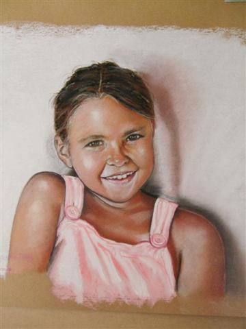 Painting titled "marie" by Thierry Eps Pastelliste, Original Artwork