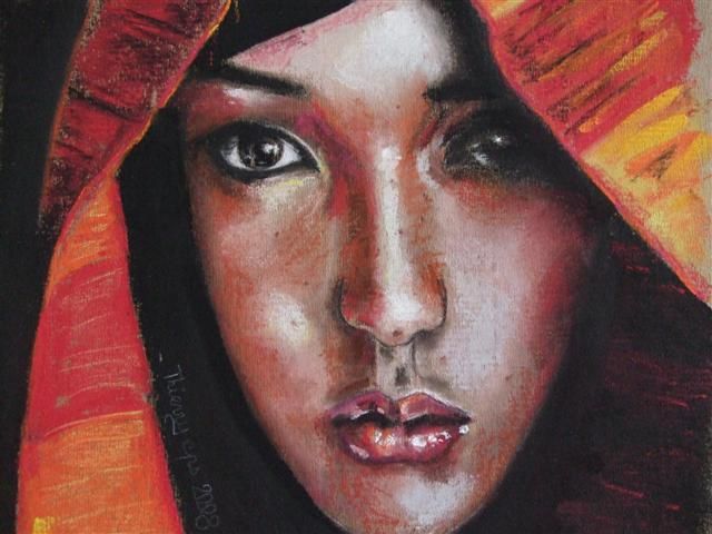 Peinture intitulée "maroc" par Thierry Eps Pastelliste, Œuvre d'art originale