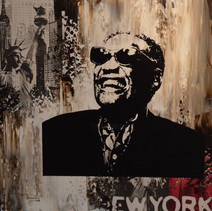 Peinture intitulée "Ray Charles.jpg" par Thierry Chevalier, Œuvre d'art originale, Acrylique