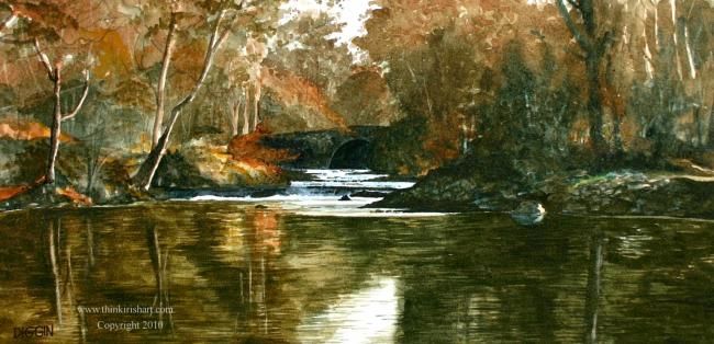Painting titled "Crana River - Irish…" by Stephen Diggin, Original Artwork