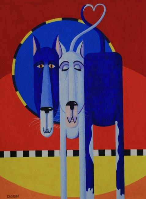 Painting titled "Every Dog His Day..…" by Stephen Diggin, Original Artwork