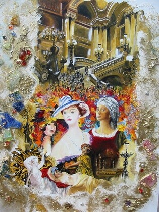 Pintura titulada "Fantasme d'opéra" por Thirion, Obra de arte original