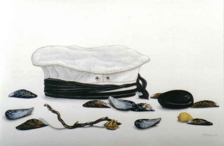 Картина под названием "greek navy hat" - Thomai Kontou, Подлинное произведение искусства, Другой