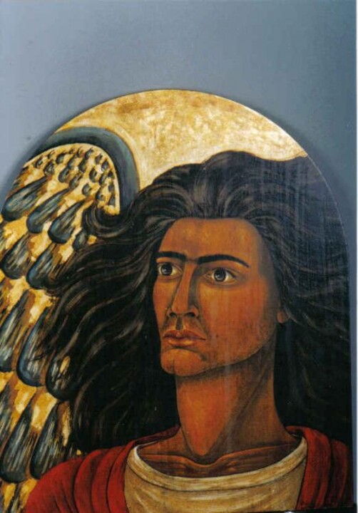 Pintura titulada "The ANGELS of Thoma…" por Thomai Kontou, Obra de arte original
