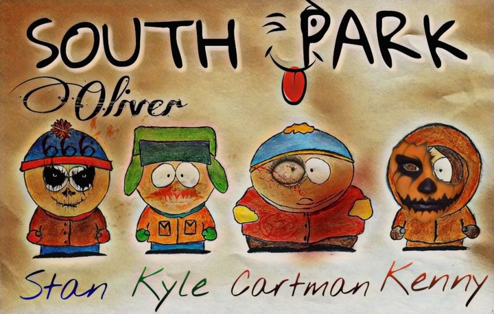 Mes Amis De South Park?., Drawing by Oliver Pilato | Artmajeur