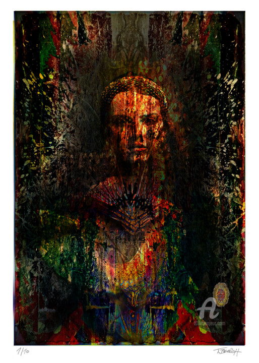 Arte digital titulada "Muse in Spitze" por Thomas Beurich, Obra de arte original, Pintura Digital