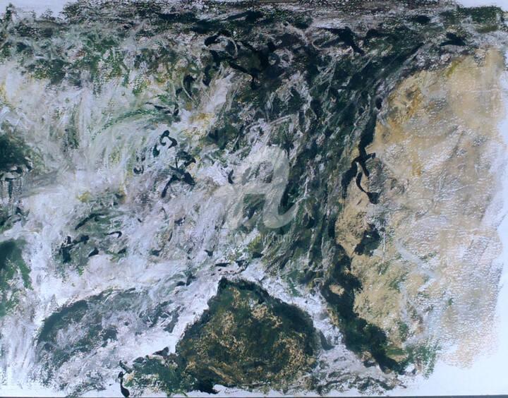 Рисунок под названием "Erosion, futur du p…" - Thomas Eeckman, Подлинное произведение искусства, Пастель