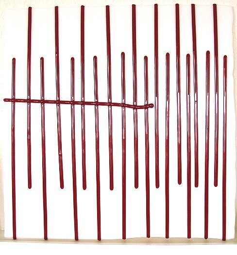 Sculpture intitulée "Blood Lines #1" par Thomas Kite, Œuvre d'art originale, Verre