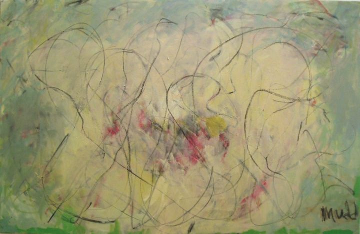 Painting titled "Abstract on Canvas…" by Thomas Pierce Mudd, Original Artwork, Oil