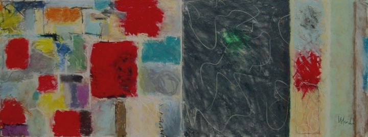 Schilderij getiteld "Abstract on Paper #…" door Thomas Pierce Mudd, Origineel Kunstwerk