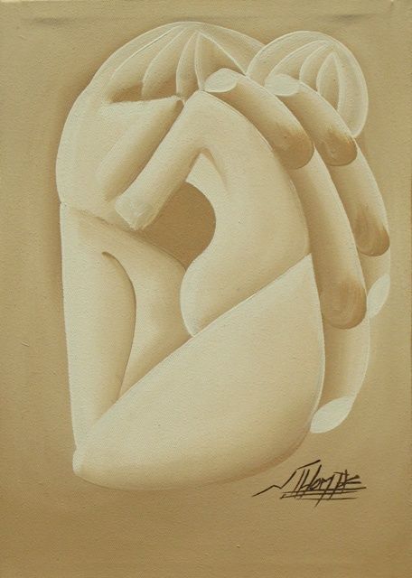 Peinture intitulée "SANS TITRE" par Thomas Nerval, Œuvre d'art originale, Huile