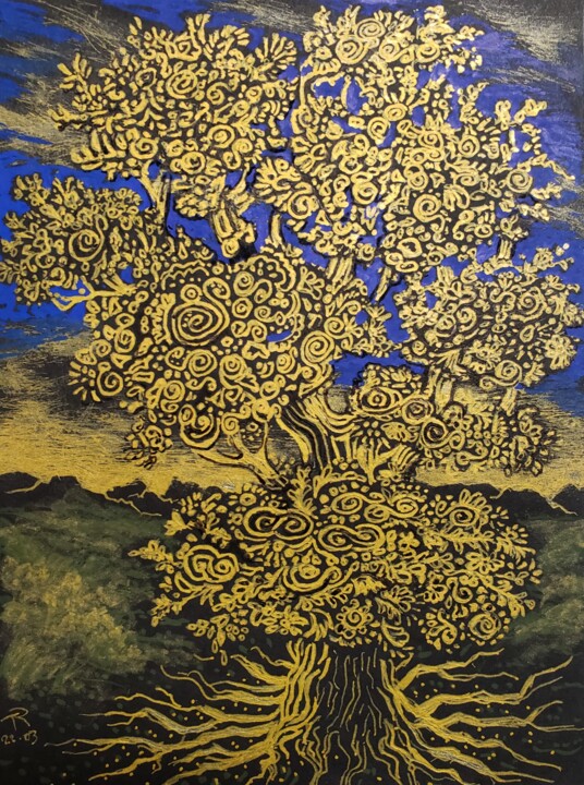 "Arbre des Symboles" başlıklı Resim Thomas Rodet tarafından, Orijinal sanat, Işaretleyici