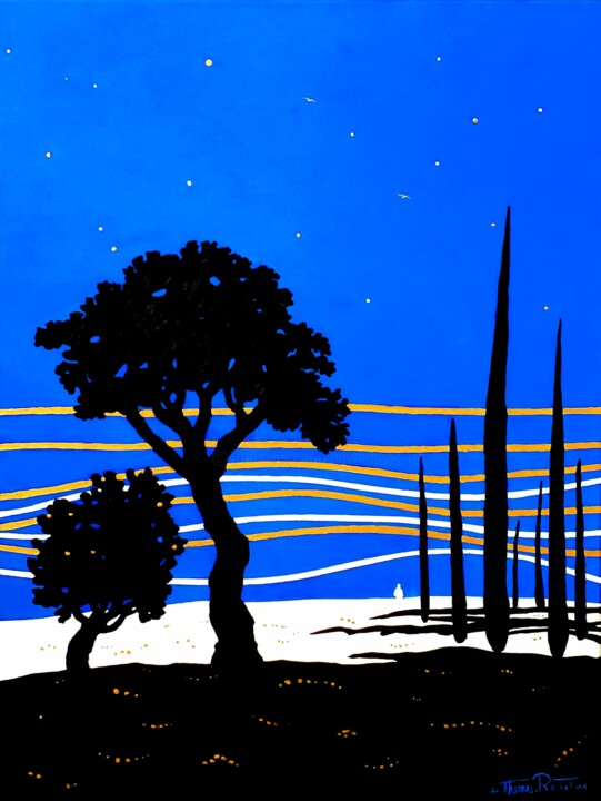 Pintura titulada "Crépuscule" por Thomas Rodet, Obra de arte original, Acrílico