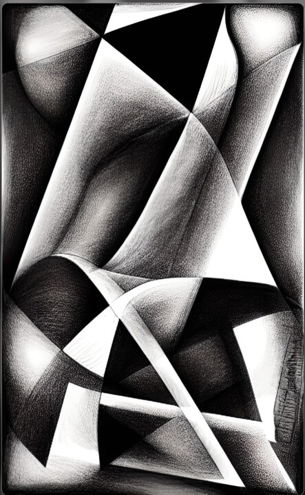 Digitale Kunst mit dem Titel "Black and White" von Thomas Schneider, Original-Kunstwerk, 2D digitale Arbeit