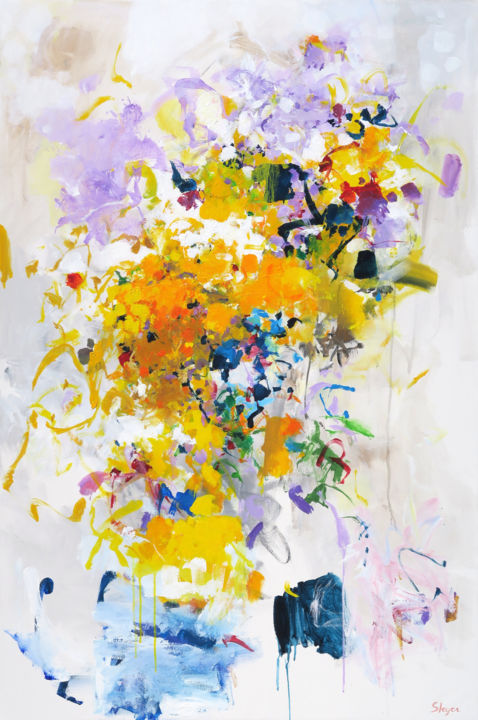 Painting titled "Snow in Spring" by Thomas Steyer, Original Art, Acrylic