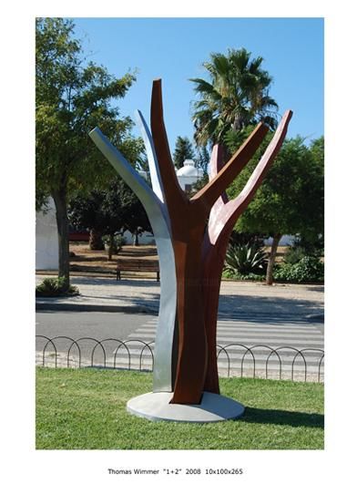 Скульптура под названием "1+2" - Thomas Wimmer, Подлинное произведение искусства