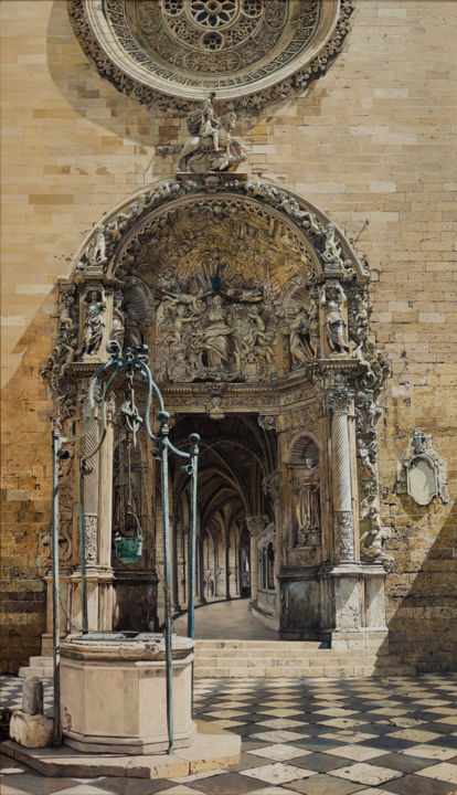 Painting titled "Kathedrale" by Thomas Kaemmerer, Original Artwork, Oil