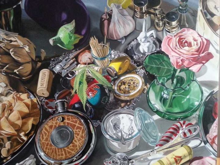 Painting titled "Frühstück" by Thomas Kaemmerer, Original Art,