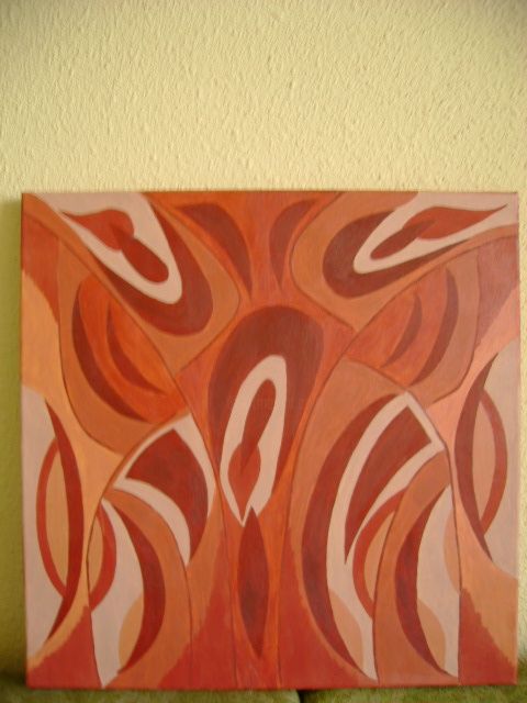 Painting titled "Flames" by Alexander Samoila, Original Artwork, Oil